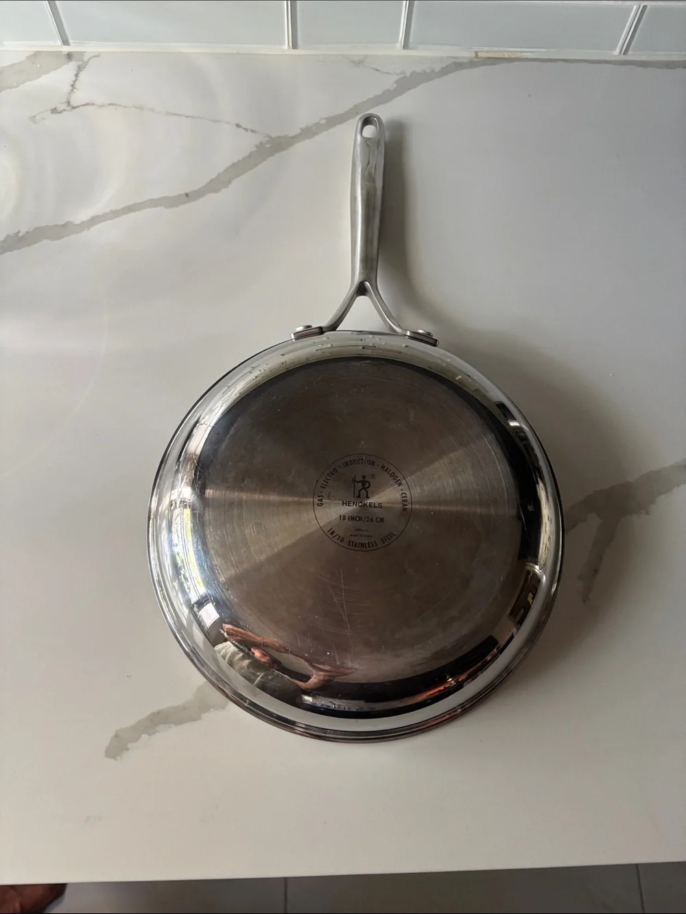 Henckels 10” Stainless Steel Frying Pan - Brushed Silver Finish